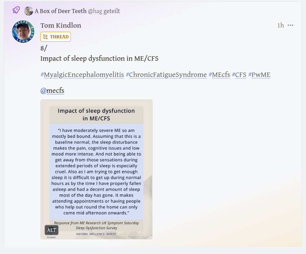 attached image has "ALT" in the lower left corner and one has to click it to see the text, like on masto.
Post by @tomkindlon@disabled.social attached image has "ALT" in the lower left corner and one has to click it to see the text, like on masto.
Post by @tomkindlon@disabled.social
